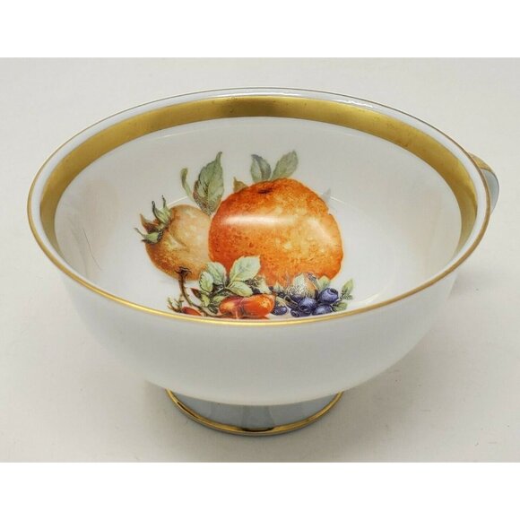 Jaeger Co. Bavaria Footed Teacup Orchard Orange Berries Cup Only VTG - Picture 2 of 10